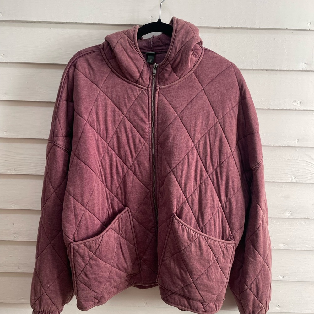 Quilted zip up jacket